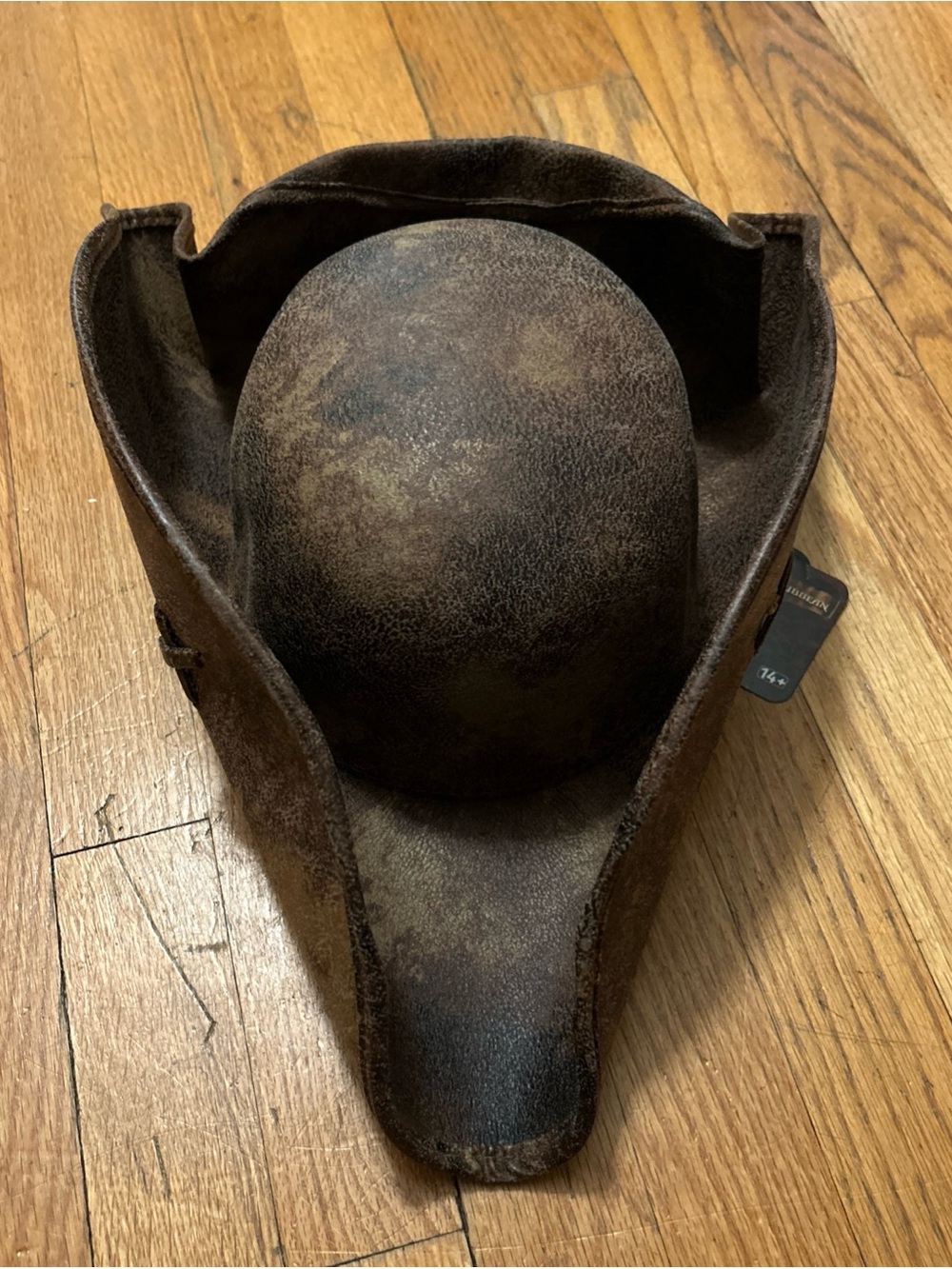Disney Pirates of the Caribbean Brown Leather Tricorn Hat -